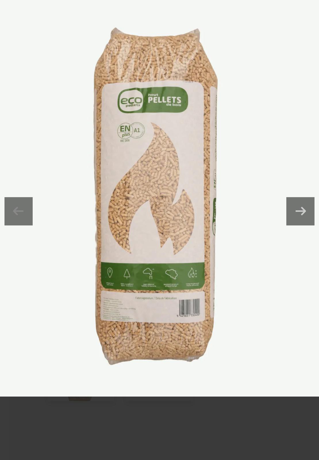 12x pallets Witte Houtpellets 975kg Eco