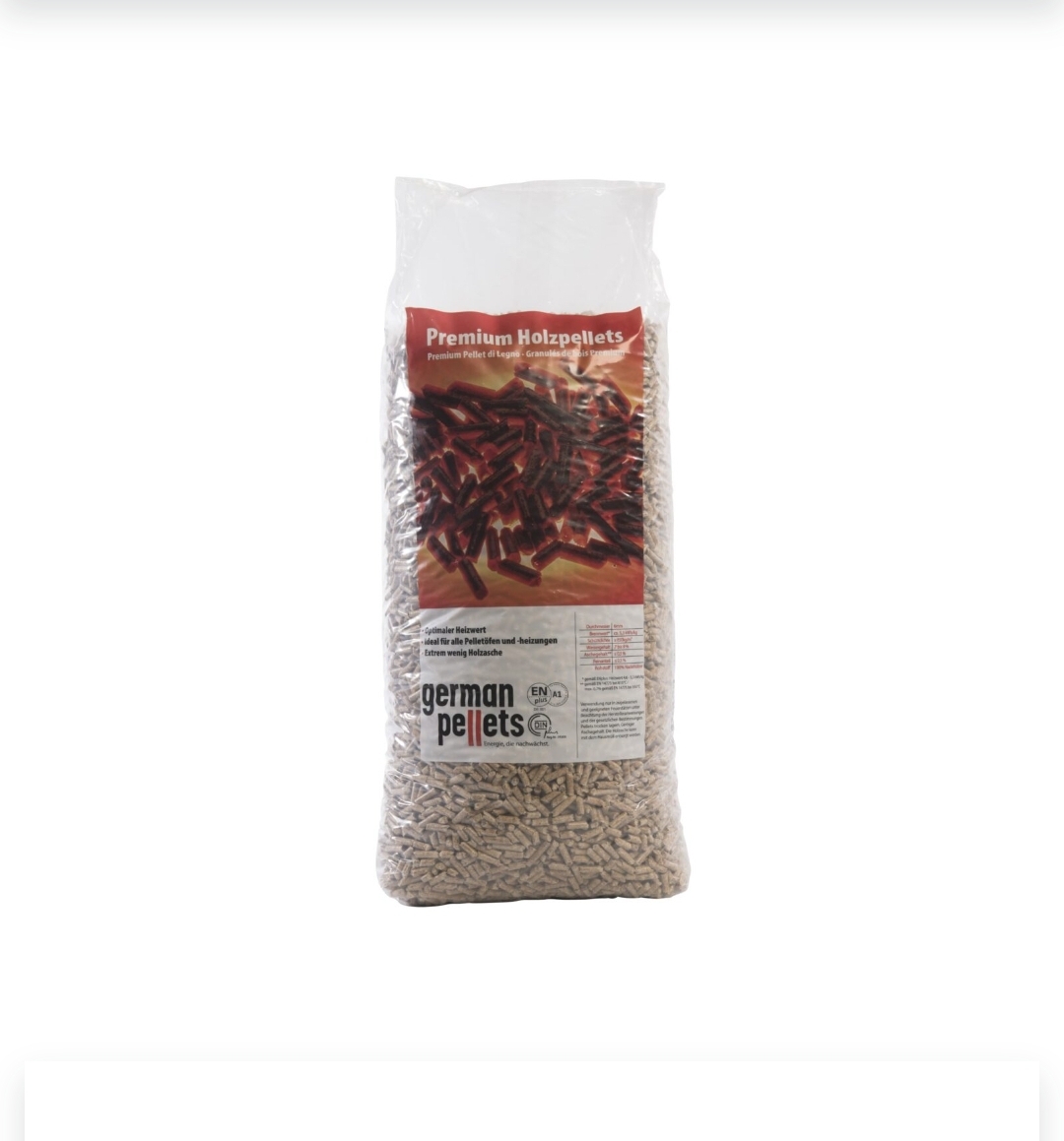 12x pallets Witte Houtpellets 975kg German Pellets